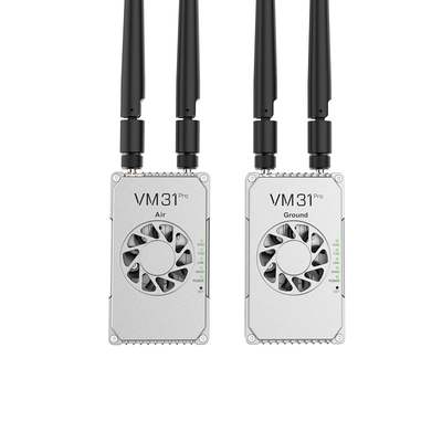VM31 Video&amp;Data&amp;RC link memiliki dua frekuensi opsional ((800MHz、1.4GHz) dengan rentang transmisi 15km (udara ke tanah).
